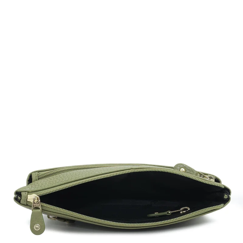 Da Milano Fern Wax Leather Multi Pouch - Fern  | Best Price UAE